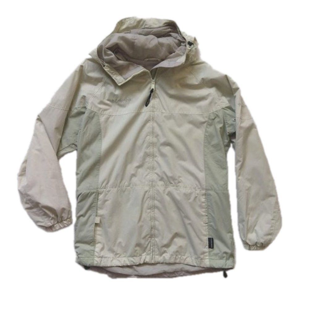 Columbia Jacket Lightweight Packable Sage Green Hood Spring Gorpcore Size M